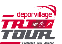 Logo Deporvillage TriTour Tossa_ blanc